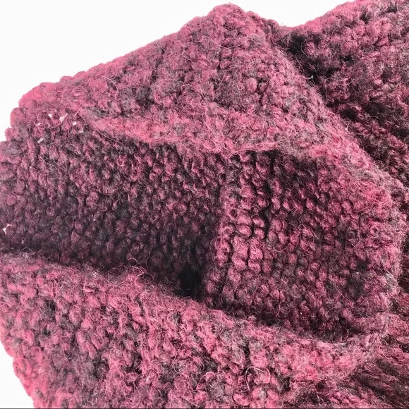 THEORY WOMENS ALPACA SWEATER BURGUNDY WINE S - Picture 13 of 15